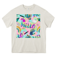 Cream hello kindergarten seamless pattern Heavy Core Tee - BundleAndBundleShop