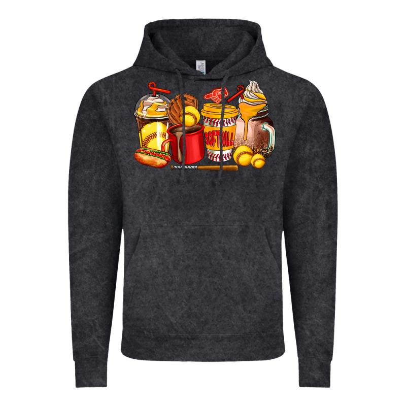 Softball Coffee Cups Vintage Hoodie by AdoDesignShop | Teevron