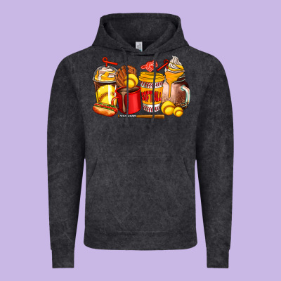 Softball Coffee Cups Vintage Hoodie Designed By Adodesignshop