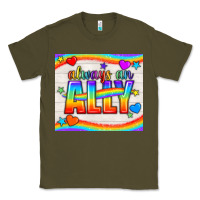 Army Green Always An Ally Pride LGBTQ+ Tumbler Classic Tee - BundleAndBundleShop