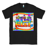 Black Always An Ally Pride LGBTQ+ Tumbler Classic Tee - BundleAndBundleShop