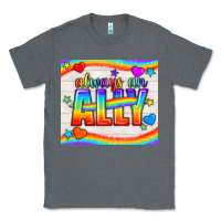 Charcoal Heather Always An Ally Pride LGBTQ+ Tumbler Classic Tee - BundleAndBundleShop