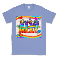 Colony Blue Always An Ally Pride LGBTQ+ Tumbler Classic Tee - BundleAndBundleShop