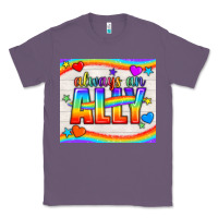 Lavender Always An Ally Pride LGBTQ+ Tumbler Classic Tee - BundleAndBundleShop