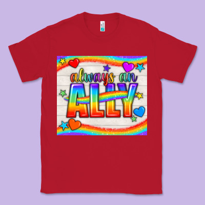 Always An Ally Pride Lgbtq+ Tumbler Classic Tee Designed By Bundleandbundleshop
