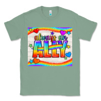 Sage Always An Ally Pride LGBTQ+ Tumbler Classic Tee - BundleAndBundleShop