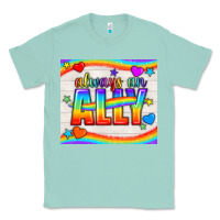 Seafoam Always An Ally Pride LGBTQ+ Tumbler Classic Tee - BundleAndBundleShop