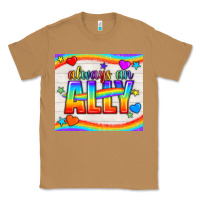Toasted Coconut Always An Ally Pride LGBTQ+ Tumbler Classic Tee - BundleAndBundleShop