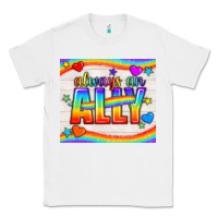 White Always An Ally Pride LGBTQ+ Tumbler Classic Tee - BundleAndBundleShop