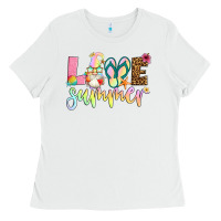 White love summer with gnome Ladies Tee - Artiststas
