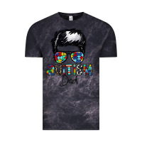 Cloud Black autism dad Vintage Tee - CowhideDigitalArt