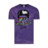 Cloud Purple autism dad Vintage Tee - CowhideDigitalArt