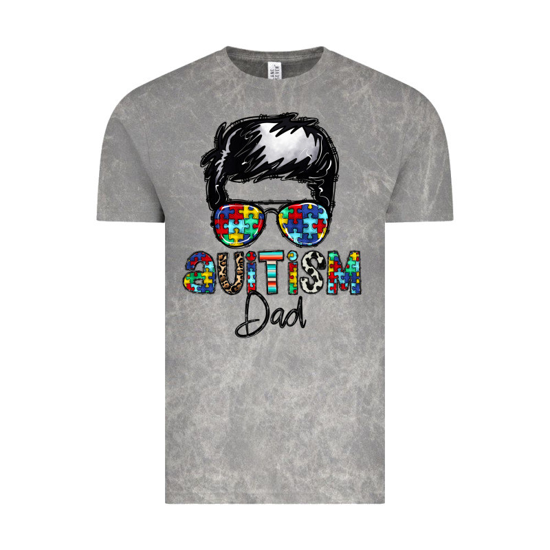 Autism Dad Vintage Tee by CowhideDigitalArt | Teevron