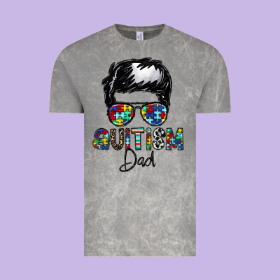 Autism Dad Vintage Tee Designed By Cowhidedigitalart