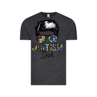 Vintage Black autism dad Vintage Tee - CowhideDigitalArt