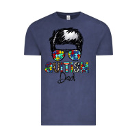 Vintage Denim autism dad Vintage Tee - CowhideDigitalArt