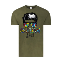 Vintage Olive autism dad Vintage Tee - CowhideDigitalArt