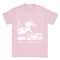 Bubblegum Pink the great wave off kanagawa Classic Tee - artisFamous