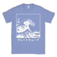 Colony Blue the great wave off kanagawa Classic Tee - artisFamous