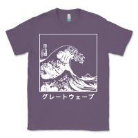 Lavender the great wave off kanagawa Classic Tee - artisFamous