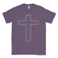 Lavender A Neon Christian Cross Classic Tee - artisFamous