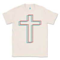 Natural A Neon Christian Cross Classic Tee - artisFamous