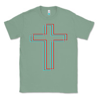 Sage A Neon Christian Cross Classic Tee - artisFamous