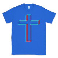 True Royal A Neon Christian Cross Classic Tee - artisFamous