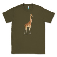 Army Green Giraffe Classic Tee - artisFamous