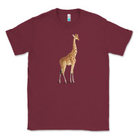 Burgundy Giraffe Classic Tee - artisFamous
