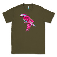 Army Green pink parrot T-shirts Classic Tee - artisFamous