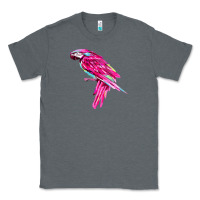 Charcoal Heather pink parrot T-shirts Classic Tee - artisFamous