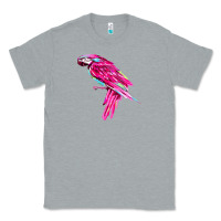 Heather Grey pink parrot T-shirts Classic Tee - artisFamous