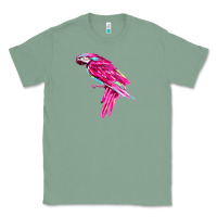 Sage pink parrot T-shirts Classic Tee - artisFamous