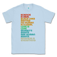 Dusty Blue vintage, retro science is real, black lives matter Classic Tee - artisFamous