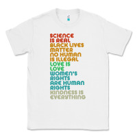 White vintage, retro science is real, black lives matter Classic Tee - artisFamous