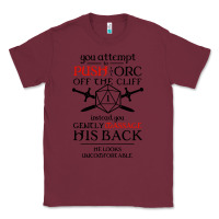 Burgundy tabletop rpg d20 orc massage critical failure Classic Tee - artisFamous