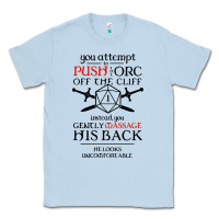 Dusty Blue tabletop rpg d20 orc massage critical failure Classic Tee - artisFamous