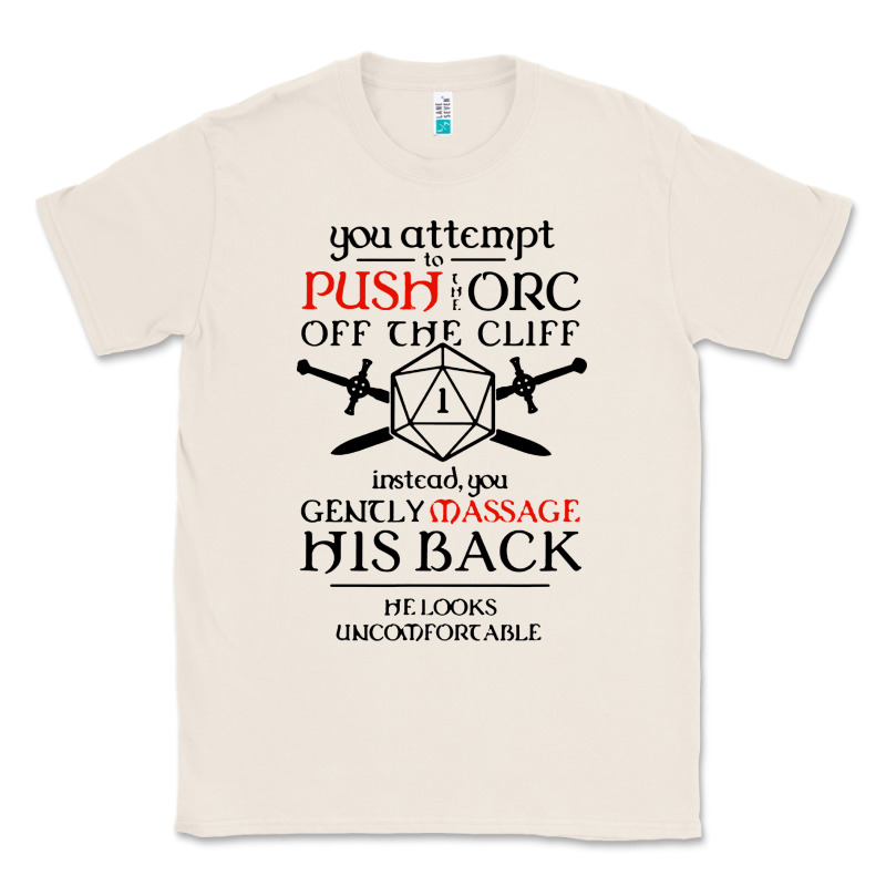 Tabletop Rpg D20 Orc Massage Critical Failure Classic Tee by artisFamous | Teevron