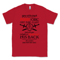 Red tabletop rpg d20 orc massage critical failure Classic Tee - artisFamous