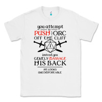 White tabletop rpg d20 orc massage critical failure Classic Tee - artisFamous