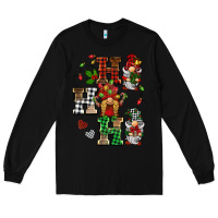 Black christmas ho ho ho gnomes Long Sleeve Tee - BarkalooDesign
