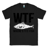 Black wtf where's the fish Classic Tee - artisFamous