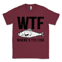 Burgundy wtf where's the fish Classic Tee - artisFamous