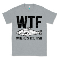 Heather Grey wtf where's the fish Classic Tee - artisFamous