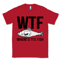 Red wtf where's the fish Classic Tee - artisFamous