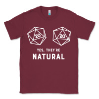 Burgundy yes they're natural 20 dice funny rpg gamer Classic Tee - artisFamous