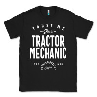 Black Tractor Mechanic Gift Funny Job Title Profession Birthday Idea Classic Tee - artisFamous
