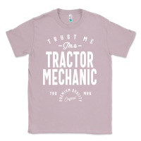 Lilac Tractor Mechanic Gift Funny Job Title Profession Birthday Idea Classic Tee - artisFamous