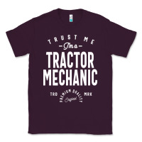 Plum Tractor Mechanic Gift Funny Job Title Profession Birthday Idea Classic Tee - artisFamous